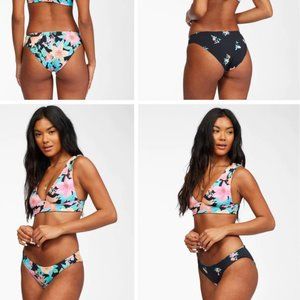 NWT Billabong Tropic Time Reversible Bikini Bottom - Size Large